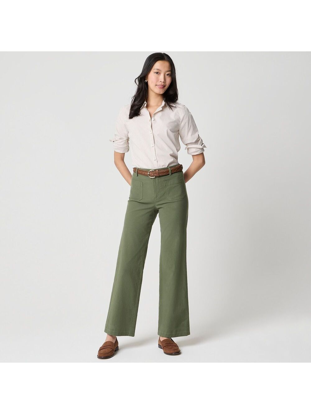 NWT J Crew Factory Lizzie Wide-Leg Pant - Size 33 Tall - MSRP $118